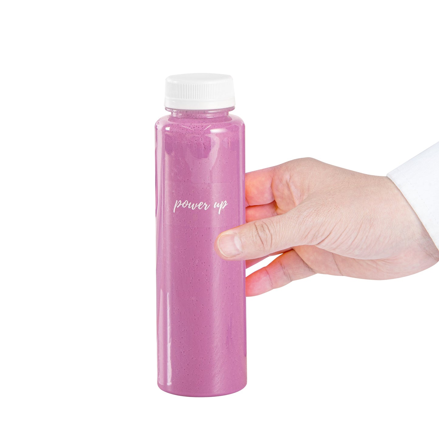 Label Tek Plastic Power Up Label - Clear with White Font, Water-Resistant - 2" x 1" - 100 count box