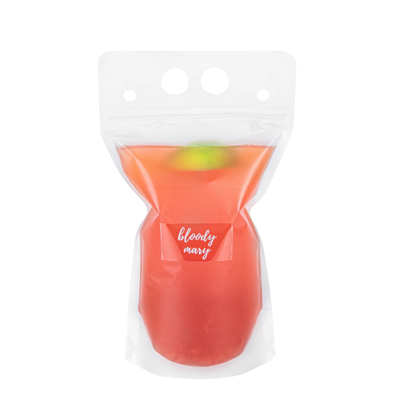 Label Tek Plastic Bloody Mary Label - Clear with White Font, Water-Resistant - 2" x 1" - 100 count box