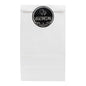 Label Tek Plastic Vegetarian Label - Black with White Font, Tamper-Evident - 2" x 2" - 500 count box