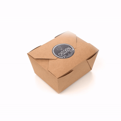 Label Tek Plastic Chicken Label - Black with White Font, Tamper-Evident - 2" x 2" - 500 count box