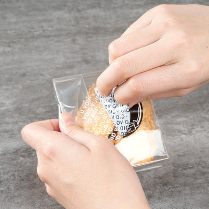 Label Tek Plastic Gluten Free Label - Black with White Font, Tamper-Evident - 2" x 2" - 500 count box