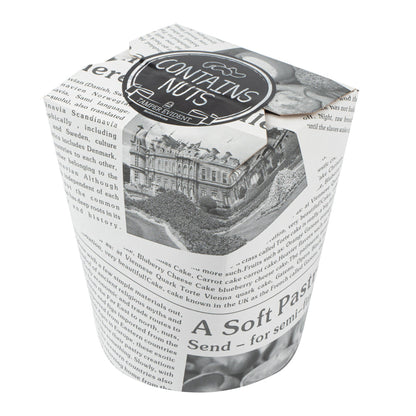 Label Tek Plastic Contains Nuts Label - Black with White Font, Tamper-Evident - 2" x 2" - 500 count box