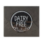 Label Tek Plastic Dairy Free Label - Black with White Font, Tamper-Evident - 2" x 2" - 500 count box