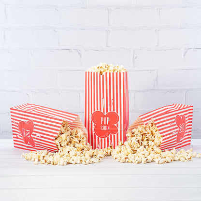 Bag Tek 2 oz Red Paper Popcorn Bag - 5 1/4" x 3" x 10" - 100 count box