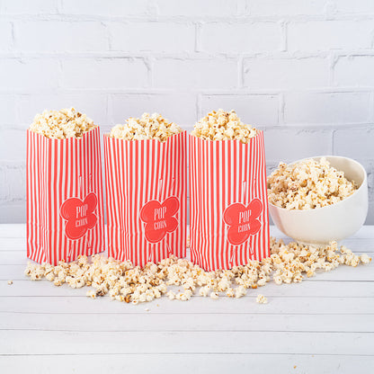 Bag Tek 2 oz Red Paper Popcorn Bag - 5 1/4" x 3" x 10" - 100 count box