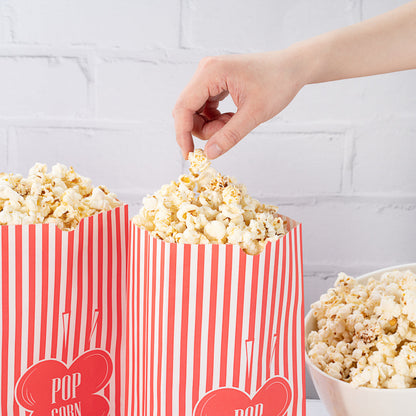 Bag Tek 2 oz Red Paper Popcorn Bag - 5 1/4" x 3" x 10" - 100 count box