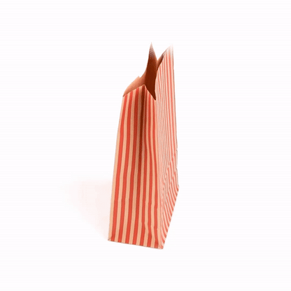 Bag Tek 1 oz Red and Kraft Paper Popcorn Bag - 4 1/4" x 2 1/4" x 9 1/2" - 100 count box