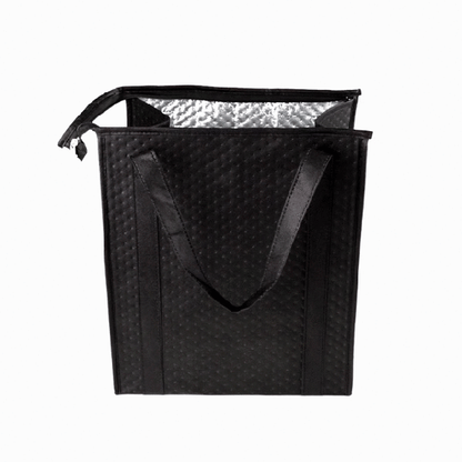 Delivery Tek Black Food Delivery Bag - Insulated - 15" x 13 1/4" x 9 1/2" - 10 count box