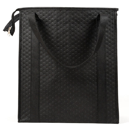 Delivery Tek Black Food Delivery Bag - Insulated - 15" x 13 1/4" x 9 1/2" - 10 count box