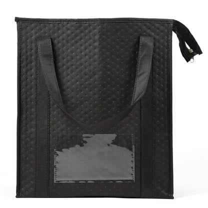 Delivery Tek Black Food Delivery Bag - Insulated - 15" x 13 1/4" x 9 1/2" - 10 count box