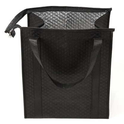 Delivery Tek Black Food Delivery Bag - Insulated - 15" x 13 1/4" x 9 1/2" - 10 count box