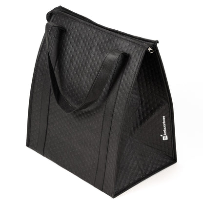 Delivery Tek Black Food Delivery Bag - Insulated - 15" x 13 1/4" x 9 1/2" - 10 count box
