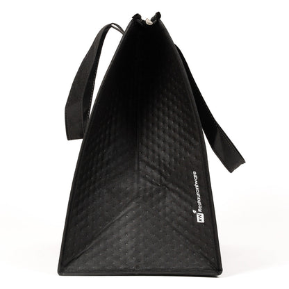 Delivery Tek Black Food Delivery Bag - Insulated - 15" x 13 1/4" x 9 1/2" - 10 count box