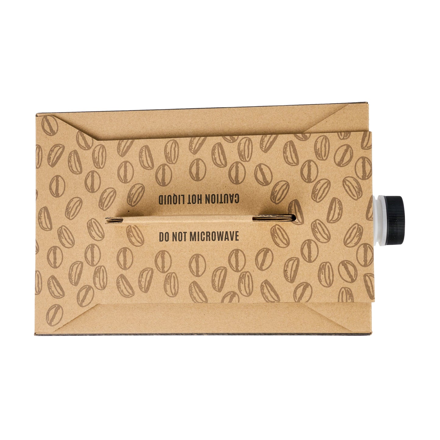 Cater Tek 160 oz Black Paper Coffee Take Out Box - 20 Cups - 10 3/4" x 7 1/2" x 7 3/4" - 10 count box