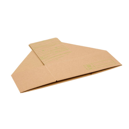 Cater Tek Kraft and Green Paper Drink Carrier - Holds 2 - 9" x 4 1/2" x 4" - 100 count box