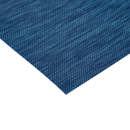 Sovereign Rectangle Blue Vinyl Woven Placemat - 16" x 12" - 6 count box