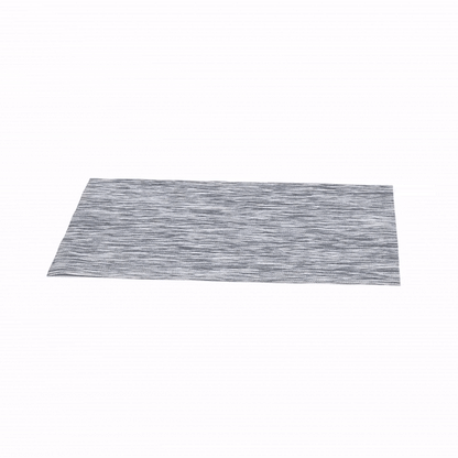 Sovereign Rectangle Gray Vinyl Woven Placemat - 16" x 12" - 6 count box