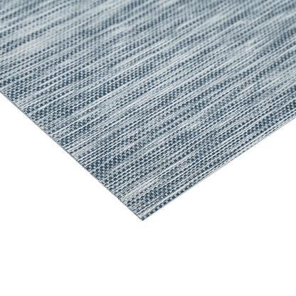 Sovereign Rectangle Gray Vinyl Woven Placemat - 16" x 12" - 6 count box