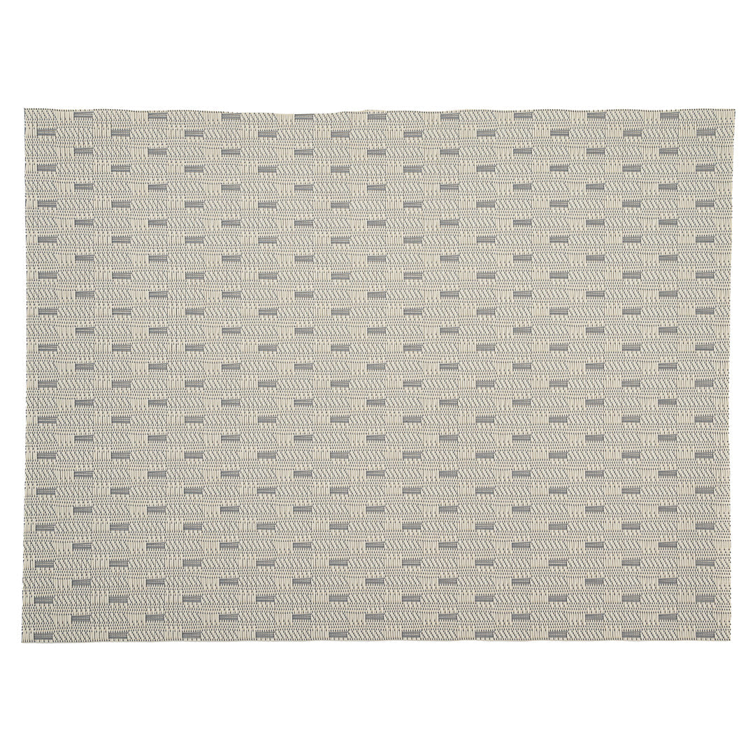 Speculo Rectangle Sand Vinyl Woven Placemat - Wave Pattern - 16" x 12" - 6 count box