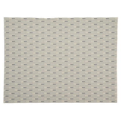 Speculo Rectangle Sand Vinyl Woven Placemat - Wave Pattern - 16" x 12" - 6 count box