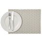 Speculo Rectangle Sand Vinyl Woven Placemat - Wave Pattern - 16" x 12" - 6 count box