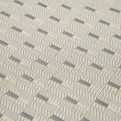 Speculo Rectangle Sand Vinyl Woven Placemat - Wave Pattern - 16" x 12" - 6 count box