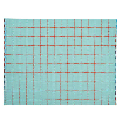 Imperial Rectangle Blue Vinyl Woven Placemat - 16" x 12" - 6 count box