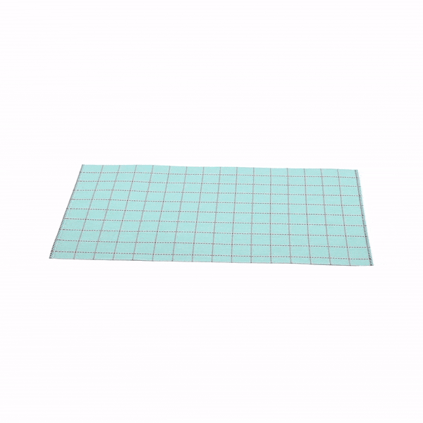 Imperial Rectangle Blue Vinyl Woven Placemat - 16" x 12" - 6 count box