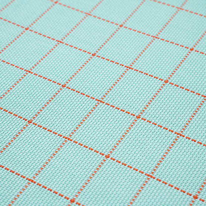 Imperial Rectangle Blue Vinyl Woven Placemat - 16" x 12" - 6 count box