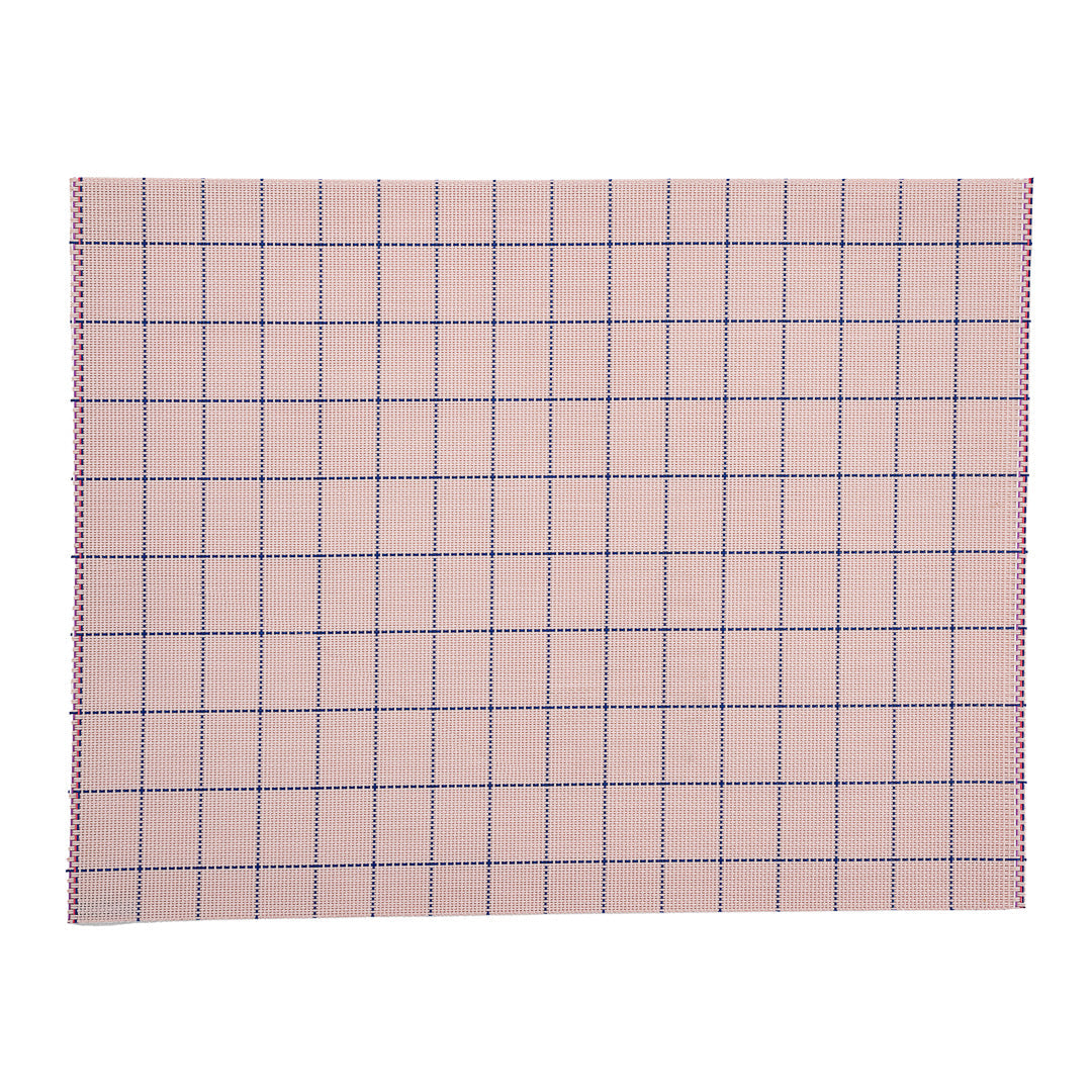Imperial Rectangle Pink Vinyl Woven Placemat - 16" x 12" - 6 count box