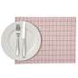 Imperial Rectangle Pink Vinyl Woven Placemat - 16" x 12" - 6 count box
