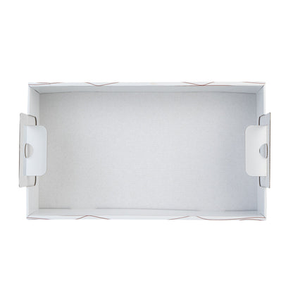 Cater Tek Rectangle White and Brown Paper Catering Tray - with Cover - 20" x 11 3/4" x 3 1/4" - 10 count box