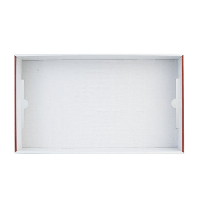 Cater Tek Rectangle White and Brown Paper Catering Tray - with Cover - 20" x 11 3/4" x 3 1/4" - 10 count box