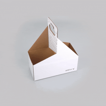 Bio Tek Cater Tek White and Brown Paper Drink Carrier - Holds 2 - 9" x 4 1/2" x 4" - 100 count box