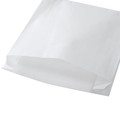 Bag Tek White Paper Sandwich / Snack Bag - Silicone-Coated - 7" x 2" x 9" - 100 count box