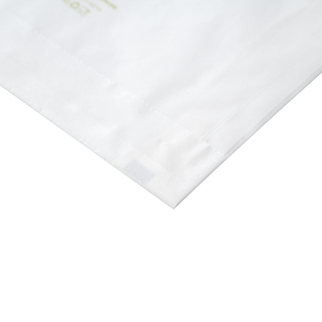 Bag Tek White Paper Sandwich / Snack Bag - Silicone-Coated - 7" x 2" x 9" - 100 count box