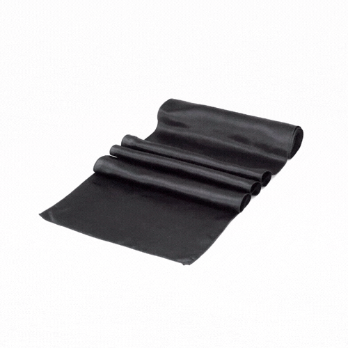 Table Tek Black Satin Table Runner - 12" x 108" - 10 count box