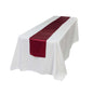 Table Tek Dark Burgundy Satin Table Runner - 12" x 108" - 1 count box