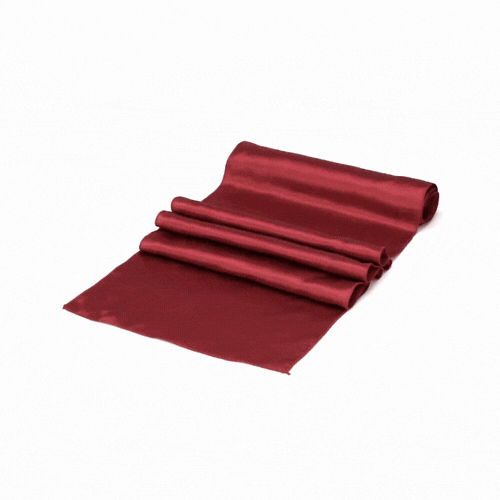 Table Tek Dark Burgundy Satin Table Runner - 12" x 108" - 10 count box