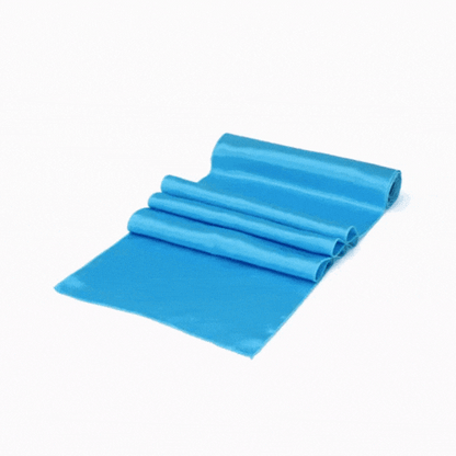 Table Tek Sky Blue Satin Table Runner - 12" x 108" - 1 count box