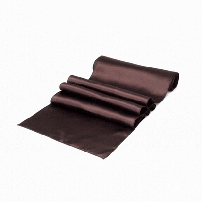 Table Tek Dark Brown Satin Table Runner - 12" x 108" - 1 count box