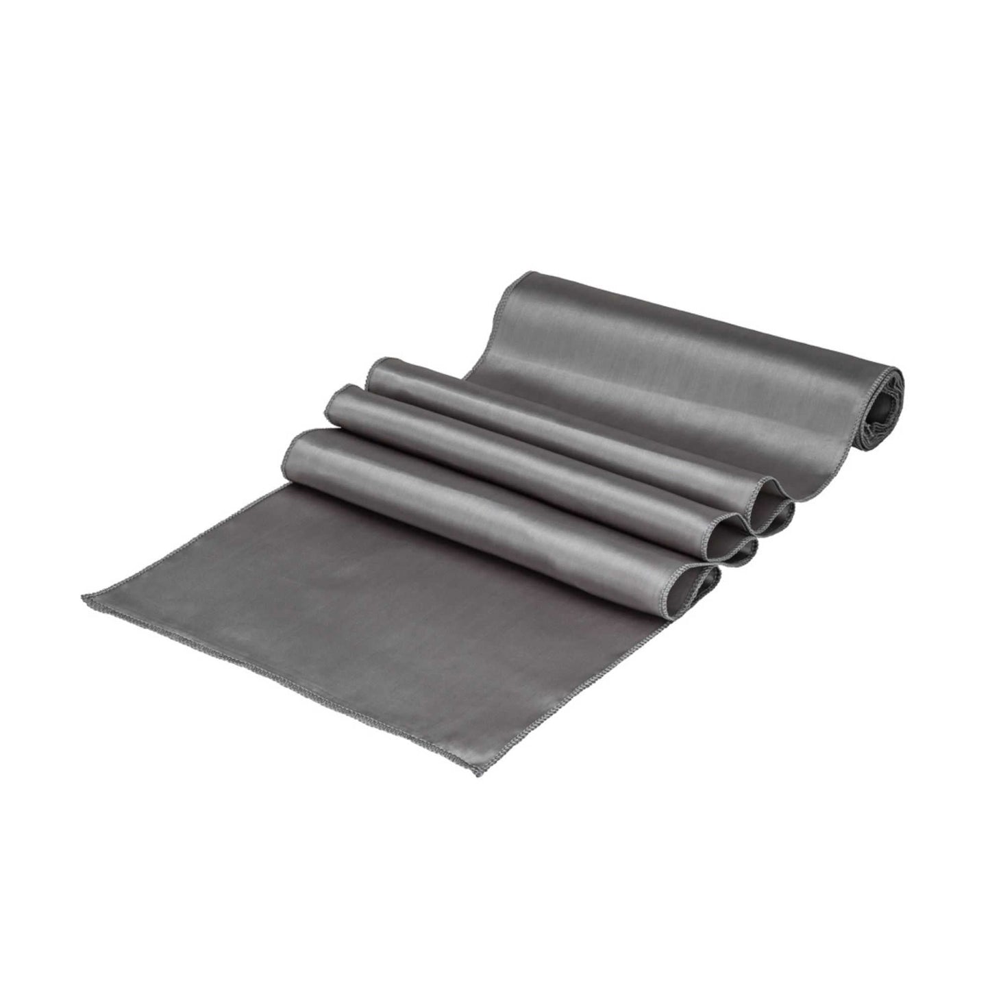Table Tek Dark Gray Satin Table Runner - 12" x 108" - 10 count box