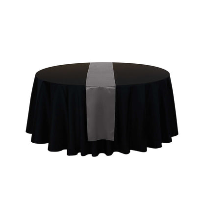 Table Tek Dark Gray Satin Table Runner - 12" x 108" - 10 count box