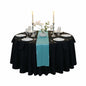 Table Tek Teal Satin Table Runner - 12" x 108" - 1 count box