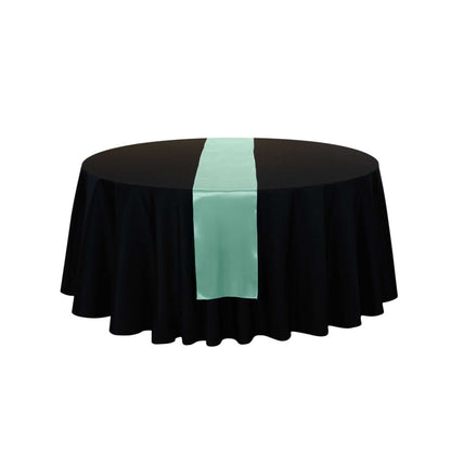 Table Tek Light Green Satin Table Runner - 12" x 108" - 1 count box