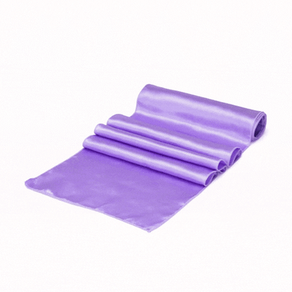 Table Tek Lavender Purple Satin Table Runner - 12" x 108" - 1 count box
