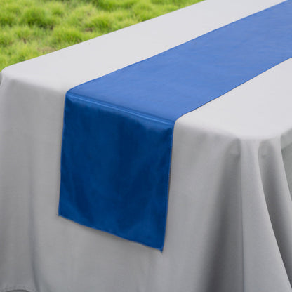 Table Tek Navy Blue Satin Table Runner - 12" x 108" - 1 count box