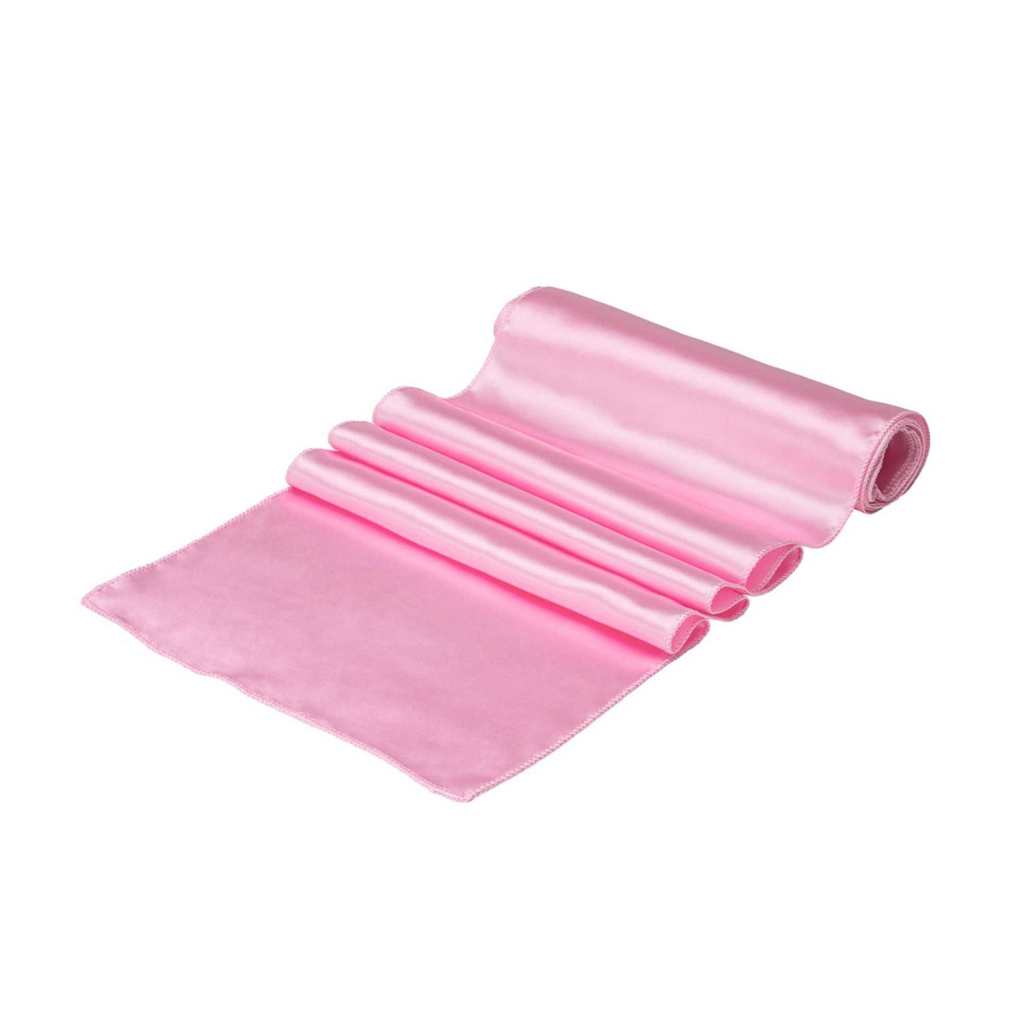 Table Tek Light Pink Satin Table Runner - 12" x 108" - 1 count box