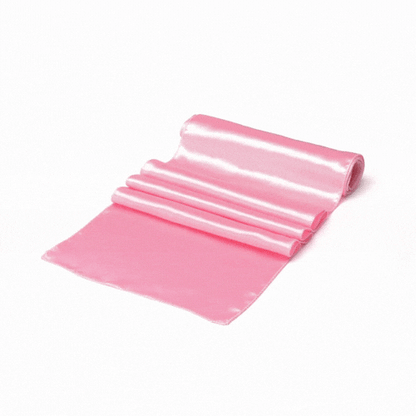 Table Tek Light Pink Satin Table Runner - 12" x 108" - 1 count box