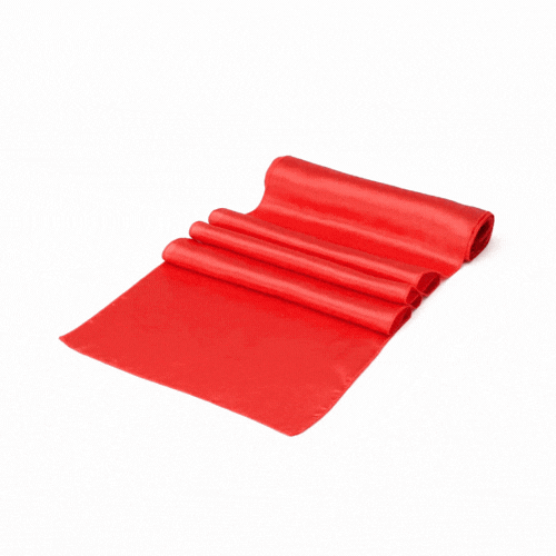 Table Tek Red Satin Table Runner - 12" x 108" - 10 count box